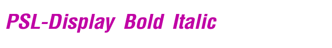 PSL-Display Bold Italic